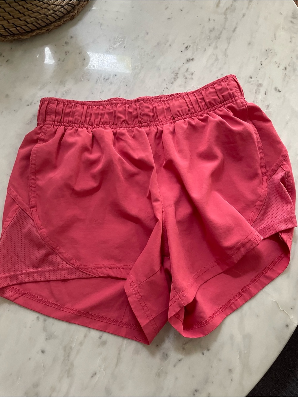 Athletic Works Coral Pink Elastic-Waist Athletic Shorts